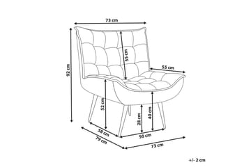 Lenestol Alvesta Beige/svart - Beige/svart - Møbler - Stoler - Lenestoler - Lenestol uten armlene