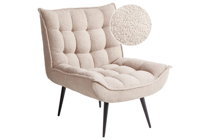 Lenestol Alvesta Beige/svart - Beige/svart - Møbler - Stoler - Lenestoler - Lenestol uten armlene
