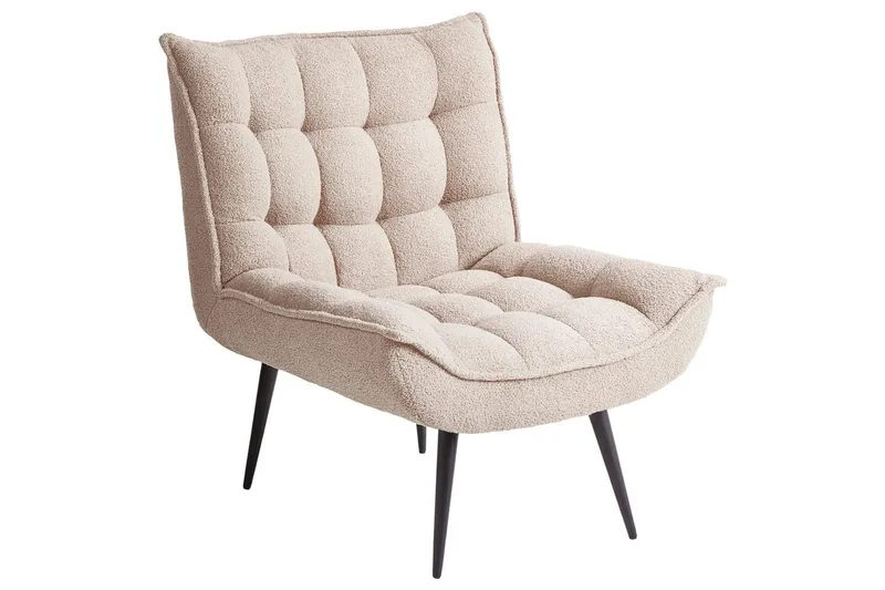 Lenestol Alvesta Beige/svart - Beige/svart - Møbler - Stoler - Lenestoler - Lenestol uten armlene