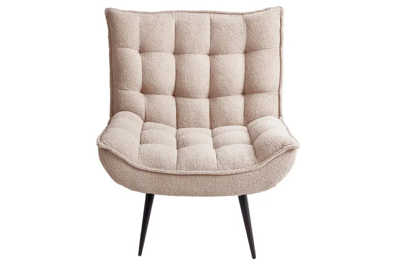 Lenestol Alvesta Beige/svart - Beige/svart - Møbler - Stoler - Lenestoler - Lenestol uten armlene