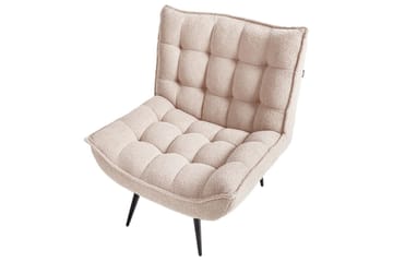 Lenestol Alvesta Beige/svart - Beige/svart - Møbler - Stoler - Lenestoler - Lenestol uten armlene