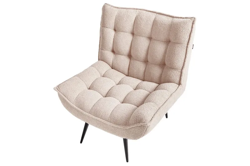 Lenestol Alvesta Beige/svart - Beige/svart - Møbler - Stoler - Lenestoler - Lenestol uten armlene