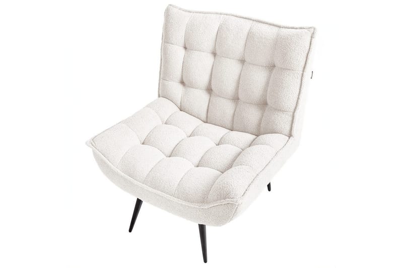 Lenestol Alvesta Hvit/Svart - Hvit/Svart - Møbler - Stoler - Lenestoler - Lenestol uten armlene