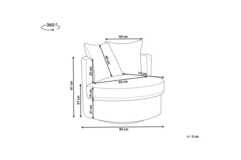 Lenestol Dalby Hvit - Hvit - Møbler - Stoler - Lenestoler - Lenestol uten armlene