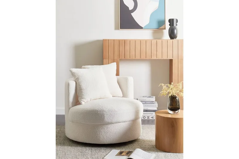 Lenestol Dalby Hvit - Hvit - Møbler - Stoler - Lenestoler - Lenestol uten armlene