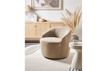 Lenestol Davik Beige/svart - Beige/svart - Møbler - Stoler - Lenestoler - Klubblenestol