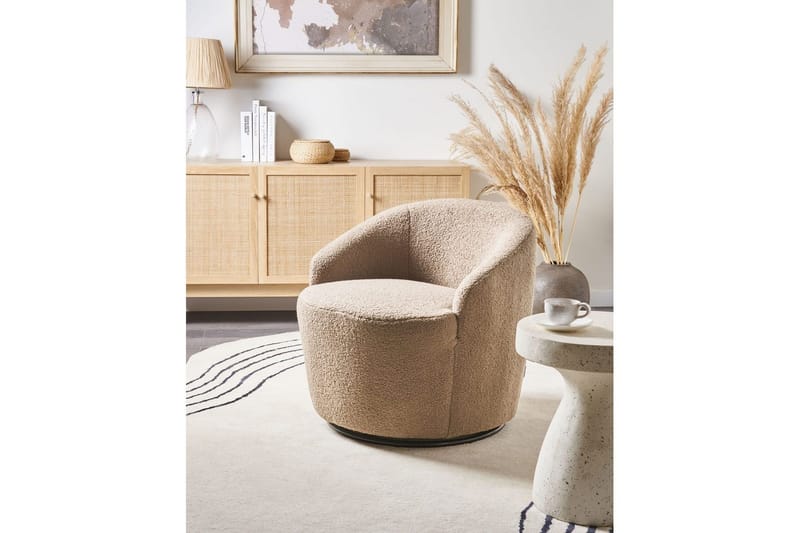 Lenestol Davik Beige/svart - Beige/svart - Møbler - Stoler - Lenestoler - Klubblenestol