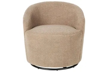 Lenestol Davik Beige/svart - Beige/svart - Møbler - Stoler - Lenestoler - Klubblenestol