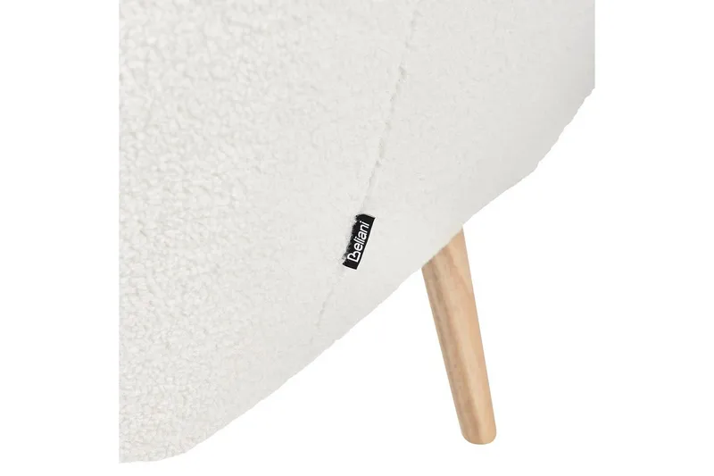 Lenestol Drammen Hvit/lyst tre - Hvit/lyst tre - Møbler - Stoler - Lenestoler - Klubblenestol