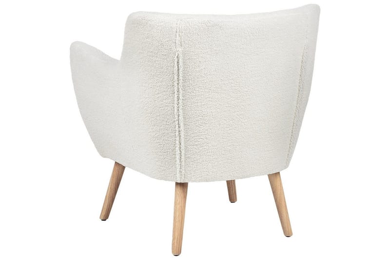 Lenestol Drammen Hvit/lyst tre - Hvit/lyst tre - Møbler - Stoler - Lenestoler - Klubblenestol