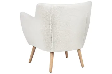 Lenestol Drammen Hvit/lyst tre - Hvit/lyst tre - Møbler - Stoler - Lenestoler - Klubblenestol