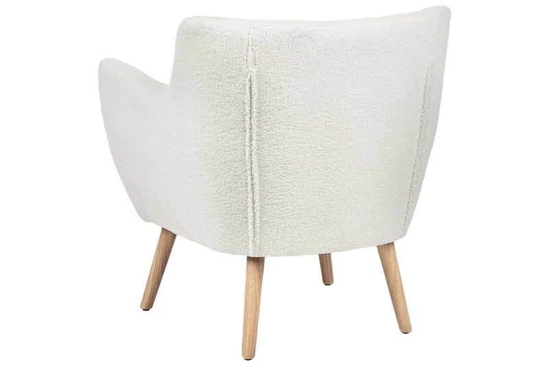 Lenestol Drammen Hvit/lyst tre - Hvit/lyst tre - Møbler - Stoler - Lenestoler - Klubblenestol