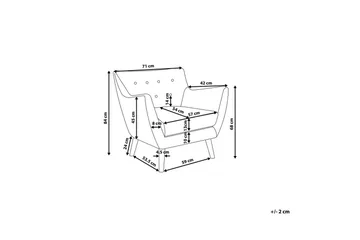 Lenestol Drammen Hvit/lyst tre - Hvit/lyst tre - Møbler - Stoler - Lenestoler - Klubblenestol