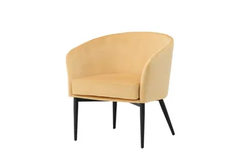 Lenestol Fluffy - Gul - Møbler - Stoler - Lenestoler - Klubblenestol