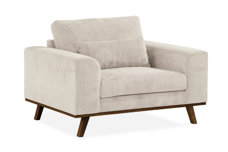 Lenestol Haga Cordfløyel - Beige - Møbler - Stoler - Lenestoler