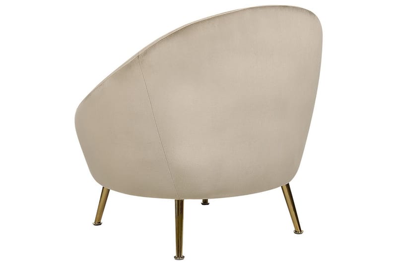Lenestol Langa - Beige, gull - Møbler - Stoler - Lenestoler - Howard lenestol