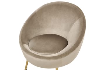 Lenestol Langa - Beige, gull - Møbler - Stoler - Lenestoler - Howard lenestol