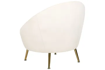 Lenestol Langa - Hvitt, gull - Møbler - Stoler - Lenestoler - Klubblenestol