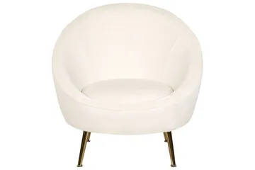 Lenestol Langa - Hvitt, gull - Møbler - Stoler - Lenestoler - Klubblenestol