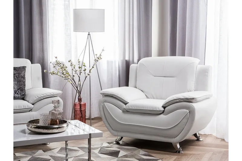 Lenestol Leira - Hvit - Møbler - Stoler - Lenestoler