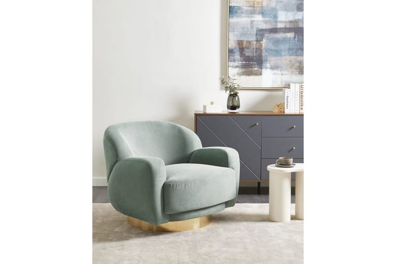 Lenestol Lejre Grønn/gull - Grønn/gull - Møbler - Stoler - Lenestoler - Klubblenestol