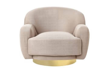 Lenestol Lejre Taupe/gull - Taupe/gull - Møbler - Stoler - Lenestoler - Klubblenestol