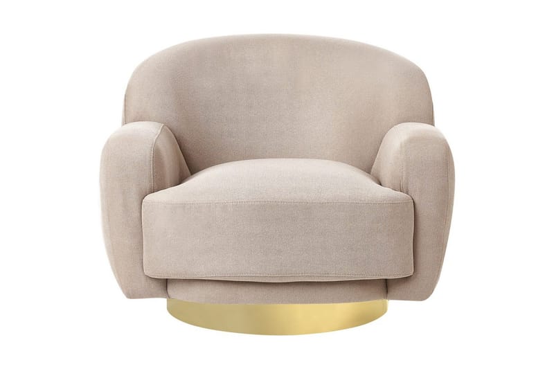 Lenestol Lejre Taupe/gull - Taupe/gull - Møbler - Stoler - Lenestoler - Klubblenestol