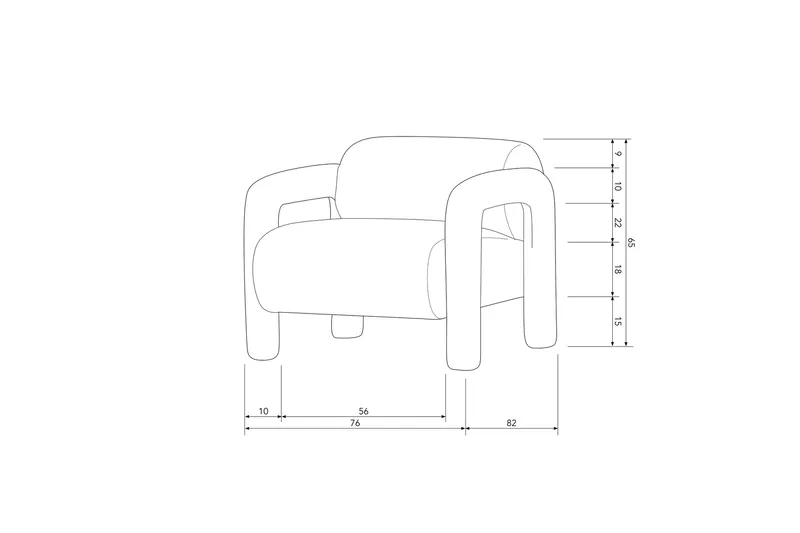 Lenestol Lenny - Gull/Gul - Møbler - Stoler - Lenestoler