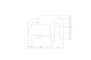 Lenestol Lenny - Gull/Gul - Møbler - Stoler - Lenestoler