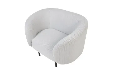 Lenestol Loen - Hvit, Svart/Polyester - Møbler - Stoler - Lenestoler - Klubblenestol