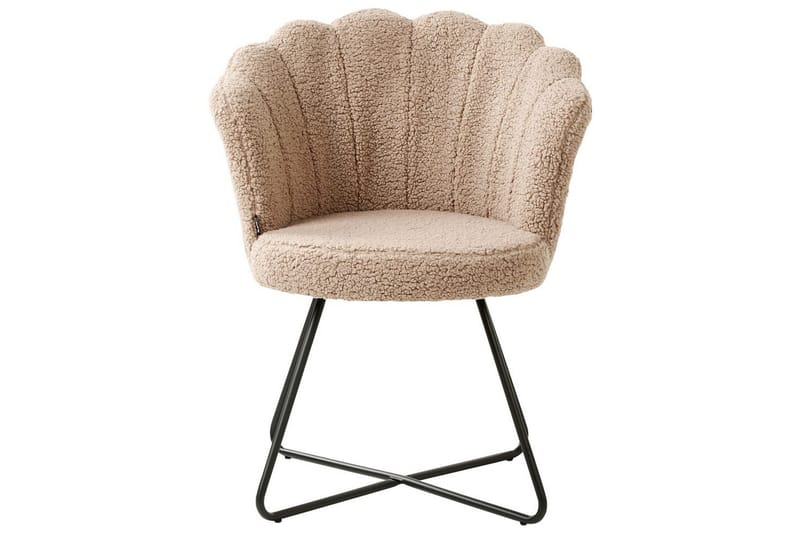 Lenestol Lovelock - Beige, svart/Bouclé - Møbler - Stoler - Lenestoler - Lenestol uten armlene