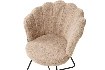 Lenestol Lovelock - Beige, svart/Bouclé - Møbler - Stoler - Lenestoler - Lenestol uten armlene