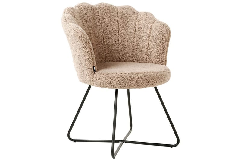 Lenestol Lovelock - Beige, svart/Bouclé - Møbler - Stoler - Lenestoler - Lenestol uten armlene