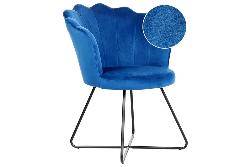 Lenestol Lovelock, Blå, Svart/Fløyel