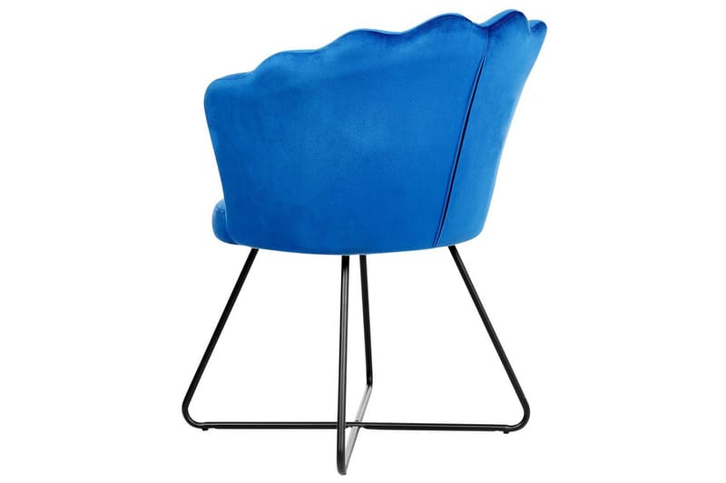 Lenestol Lovelock - Blå, Svart/Fløyel - Møbler - Stoler - Lenestoler - Lenestol uten armlene