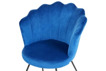 Lenestol Lovelock - Blå, Svart/Fløyel - Møbler - Stoler - Lenestoler - Lenestol uten armlene