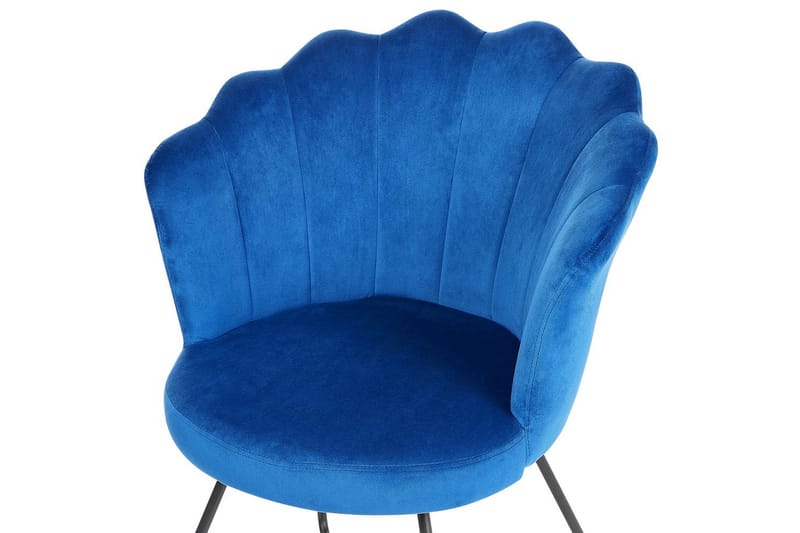 Lenestol Lovelock - Blå, Svart/Fløyel - Møbler - Stoler - Lenestoler - Lenestol uten armlene