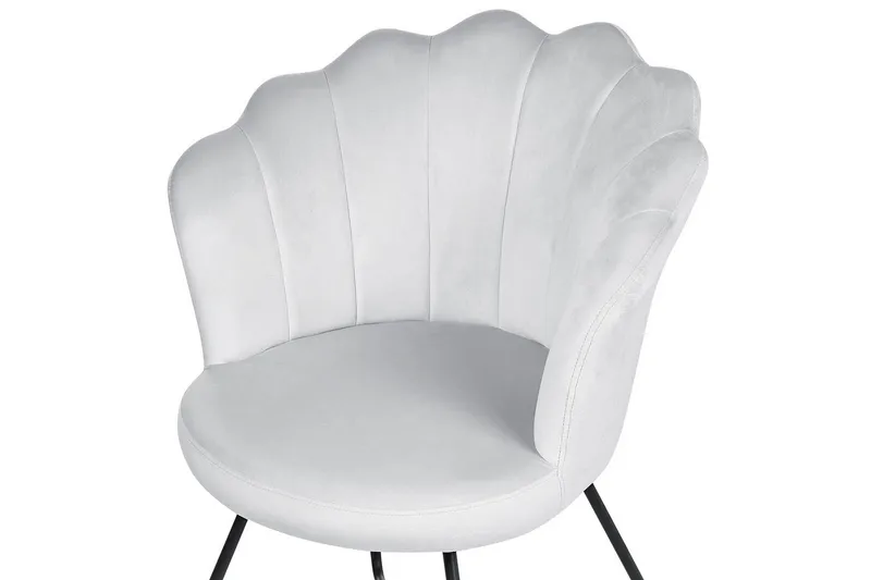 Lenestol Lovelock - Grå, svart/Fløyel - Møbler - Stoler - Lenestoler - Lenestol uten armlene