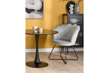 Lenestol Lovelock - Grå, svart/Fløyel - Møbler - Stoler - Lenestoler - Lenestol uten armlene