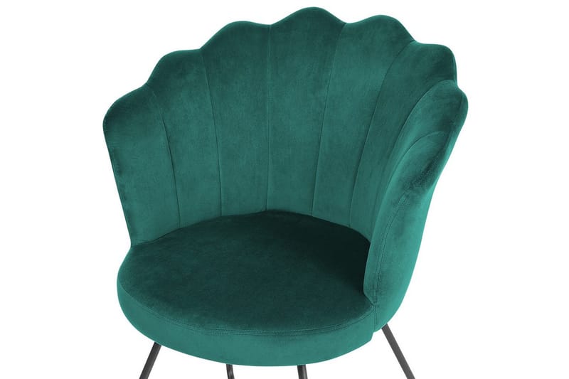 Lenestol Lovelock - Grønn, svart/Fløyel, Grønn, Svart/Fløyel - Møbler - Stoler - Lenestoler - Lenestol uten armlene
