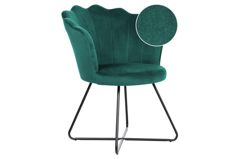 Lenestol Lovelock, Grønn, svart/Fløyel, Grønn, Svart/Fløyel