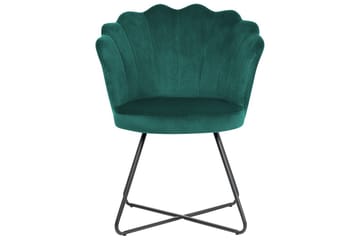 Lenestol Lovelock - Grønn, svart/Fløyel, Grønn, Svart/Fløyel - Møbler - Stoler - Lenestoler - Lenestol uten armlene