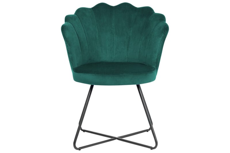 Lenestol Lovelock - Grønn, svart/Fløyel, Grønn, Svart/Fløyel - Møbler - Stoler - Lenestoler - Lenestol uten armlene