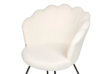 Lenestol Lovelock - Hvit, Svart/Bouclé - Møbler - Stoler - Lenestoler - Lenestol uten armlene