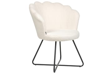 Lenestol Lovelock - Hvit, Svart/Bouclé - Møbler - Stoler - Lenestoler - Lenestol uten armlene