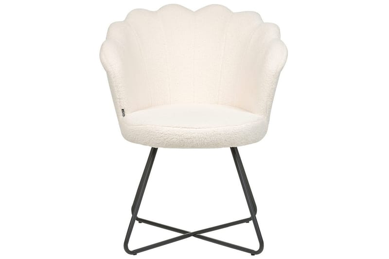 Lenestol Lovelock - Hvit, Svart/Bouclé - Møbler - Stoler - Lenestoler - Lenestol uten armlene