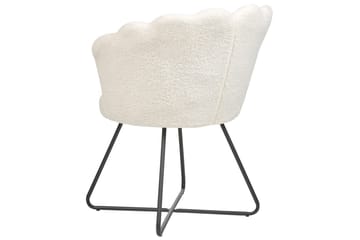 Lenestol Lovelock - Hvit, Svart/Bouclé - Møbler - Stoler - Lenestoler - Lenestol uten armlene