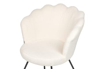 Lenestol Lovelock - Hvit, Svart/Bouclé - Møbler - Stoler - Lenestoler - Lenestol uten armlene