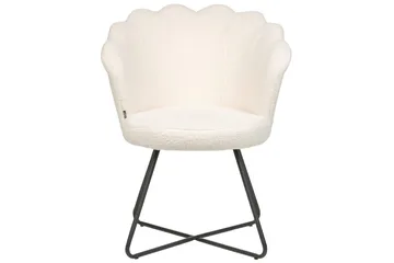 Lenestol Lovelock - Hvit, Svart/Bouclé - Møbler - Stoler - Lenestoler - Lenestol uten armlene