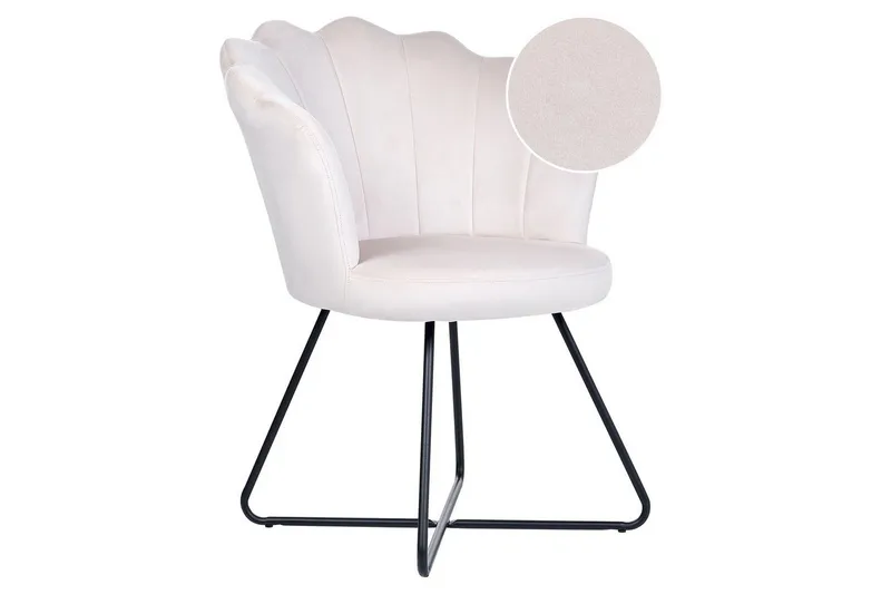 Lenestol Lovelock, Hvit, Svart/Fløyel